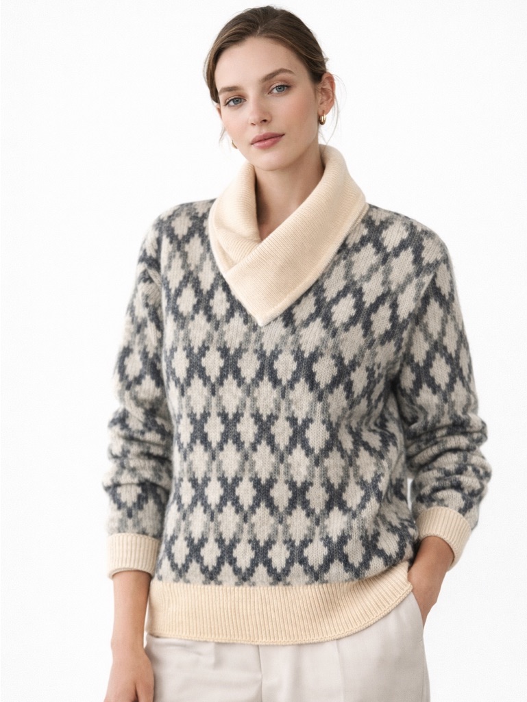 Giorgio Armani Alpaca Wool Sweater Neutral Luxe Quiet Luxury